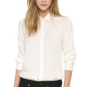 Theory Silk Lanali Button Down